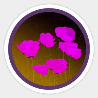 Purple Flowers Sticker